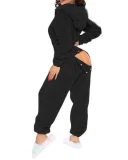 Hooded Cute Plush Long-Sleeve Jumpsuit GXHF-80223