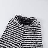 Woolen Striped Sexy Slim-Fit Pants GXHF-Y22342