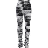 Woolen Striped Sexy Slim-Fit Pants GXHF-Y22342