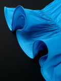 Plus Size One-Shoulder Lantern Sleeve Ruffles Blouse GKEN-AM030626