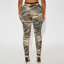 Casual Print Lace Patchwork Pants GSBD-J25PT367