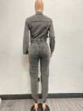 Fashion Long Sleeve Denim Two Piece Pants Set NYF-NY8158