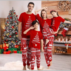Christmas Print Matching Family Pajama Set GSGS-0651#