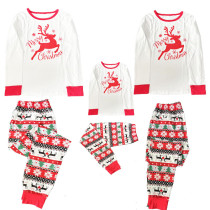 Christmas Reindeer Print Family Homewear Pajama Set GSGS-0801