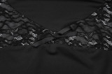 Short T-Shirt Patchwork Faux Two-Piece Top GLAG-T5920298G