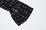 Polka Dot Print Chiffon Layered Flower Bud Mini Dress GLAG-D5820153H