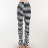 Woolen Striped Sexy Slim-Fit Pants GXHF-Y22342