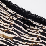 Casual Print Lace Patchwork Pants GSBD-J25PT367