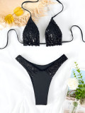 Sexy Sequin Tie Up Bikinis 2 Piece Swimsuit CASF-6783