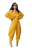 V Neck Long Sleeve Sport Jumpsuit GXHF-80807