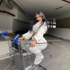 Plush Solid Color Sport Two Pants Set GXHF-X07122268