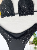 Sexy Sequin Tie Up Bikinis 2 Piece Swimsuit CASF-6783