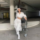 Plush Solid Color Sport Two Pants Set GXHF-X07122268