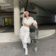 Plush Solid Color Sport Two Pants Set GXHF-X07122268