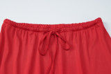 Solid Color Sling Top Two Piece Skirt Set GLAG-S5A20420F