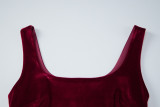 Velvet Sleeveless Tank Dress GLAG-D5A20537F