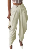 Solid Color Wide Leg Flower Bud Pants GXHF-M80802