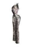 Print Backless Tie Up Top Pants Two Piece Set GXHF-M80212
