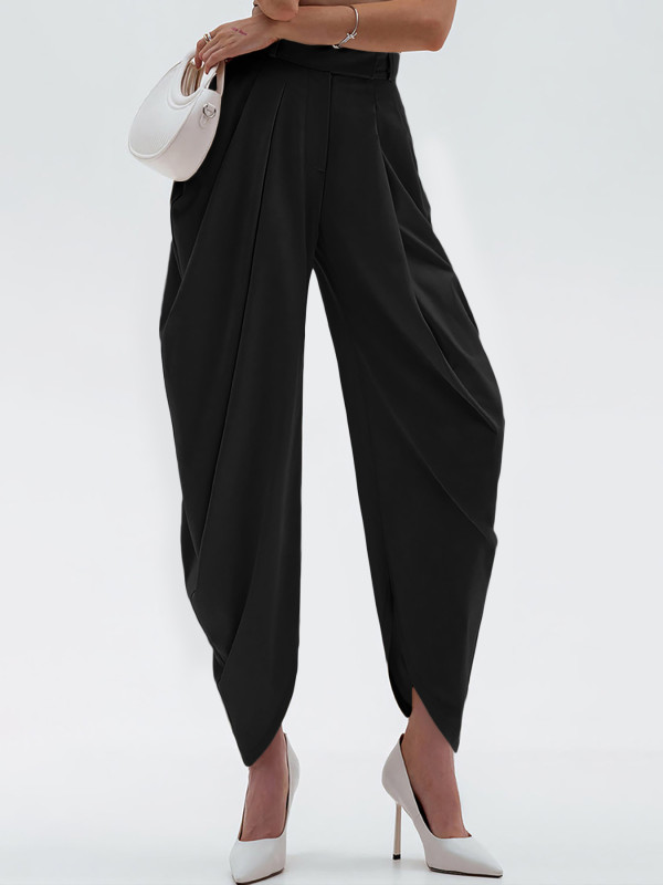 Solid Color Flower Bud Ninth Pant GXHF-M80802-B