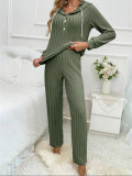 Casual Long Sleeve Hooded And Pants Suit GYOU-CX10218