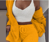 Plus Size Plush Homewear Casual 3-Piece Pajama Set GXHF-YM303