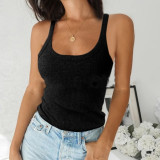 Casual Solid Color Tank Tops GYOU-CX062803