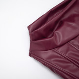 PU Leather Wrap Chest Banage Tops GDSF-D25TP501