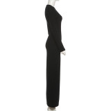 Long Sleeve Hollow Out Maxi Dress GZJQ-K25D85474