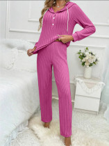 Casual Long Sleeve Hooded And Pants Suit GYOU-CX10218