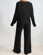 Casual Long Sleeve V-neck And Pants Suit GYOU-CX4818