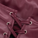 PU Leather Wrap Chest Banage Tops GDSF-D25TP501