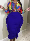 Casual Pleated Slim Half Body Skirt ZDF-31325