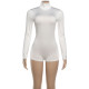 Solid Color Long Sleeve High Collar Romper GZJQ-K25Q84138
