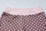 Polka Dot Print Vest Two Piece Pants Set GLAG-S5920299G
