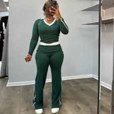 Sport Casual Color Block Two Piece Pants Set GZJQ-K25S86420