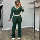 Sport Casual Color Block Two Piece Pants Set GZJQ-K25S86420