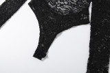 Lace See Through Backless Bodysuit Two Piece Pants Set GZJQ-K25S86050