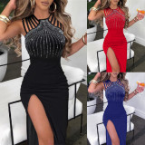 Rhinestone Split Night Club Evening Dress GYOU-CX30208