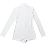 Solid Color Long Sleeve High Collar Romper GZJQ-K25Q84138