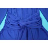 Solid Color Long Sleeve Pleated Maxi Dress YF-20061