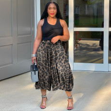 Print Loose Seven-Tenths Jeans SH-391443