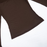 Solid Color Square Neck Tops GSZM-D25TP489