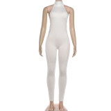 Halterneck Backless Skinny Jumpsuit XEF-K25Q86713
