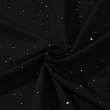 Contrast Color Halterneck Tie Up Two Piece Skirt Set GFRT-51958SBF