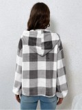 Plaid Hooded Casual Top GYOU-CX092801