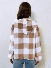 Plaid Hooded Casual Top GYOU-CX092801