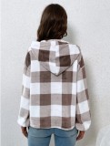 Plaid Hooded Casual Top GYOU-CX092801