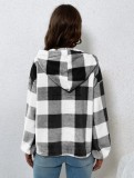 Plaid Hooded Casual Top GYOU-CX092801