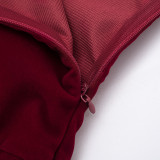 Solid Color Velour Tube Top Dress GSZM-D25DS505