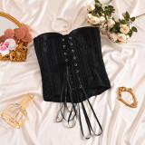 Solid Color Wrap Chest Bandage Tops GNZD-Q01451J